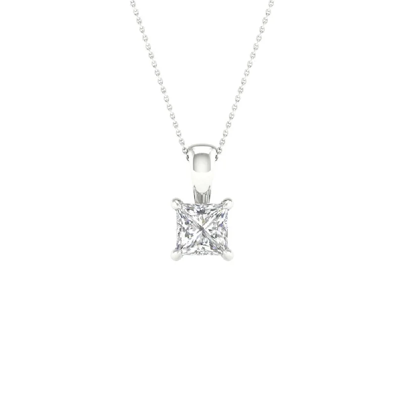 14K 1.00CT Certified Lab Grown Diamond Pendant ( IGI Certified )