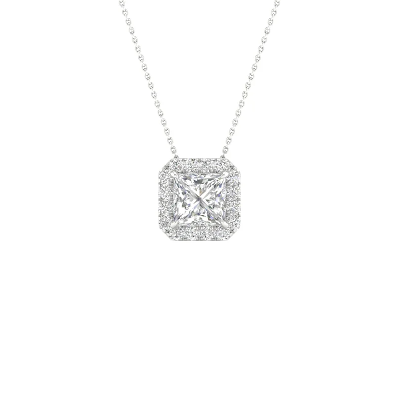 14K 1.13CT Certified Lab Grown Diamond Pendant ( IGI Certified )