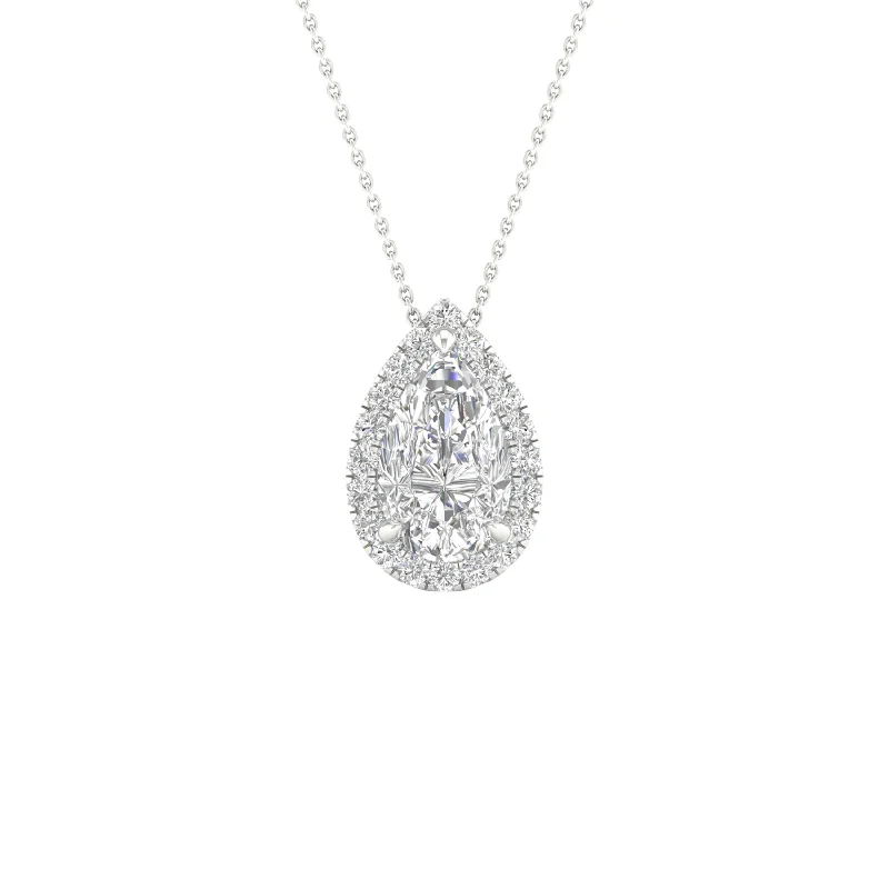 14K 1.15CT Certified Lab Grown Diamond Pendant ( IGI Certified )