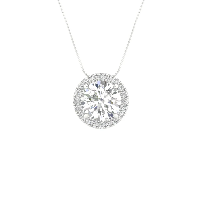 14K 1.62CT Certified Lab Grown Diamond Pendant ( IGI Certified )