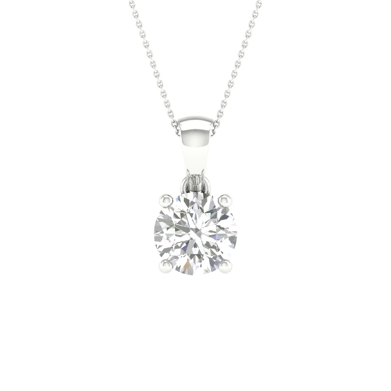 14K 2.00CT Certified Lab Grown Diamond Pendant ( IGI Certified )