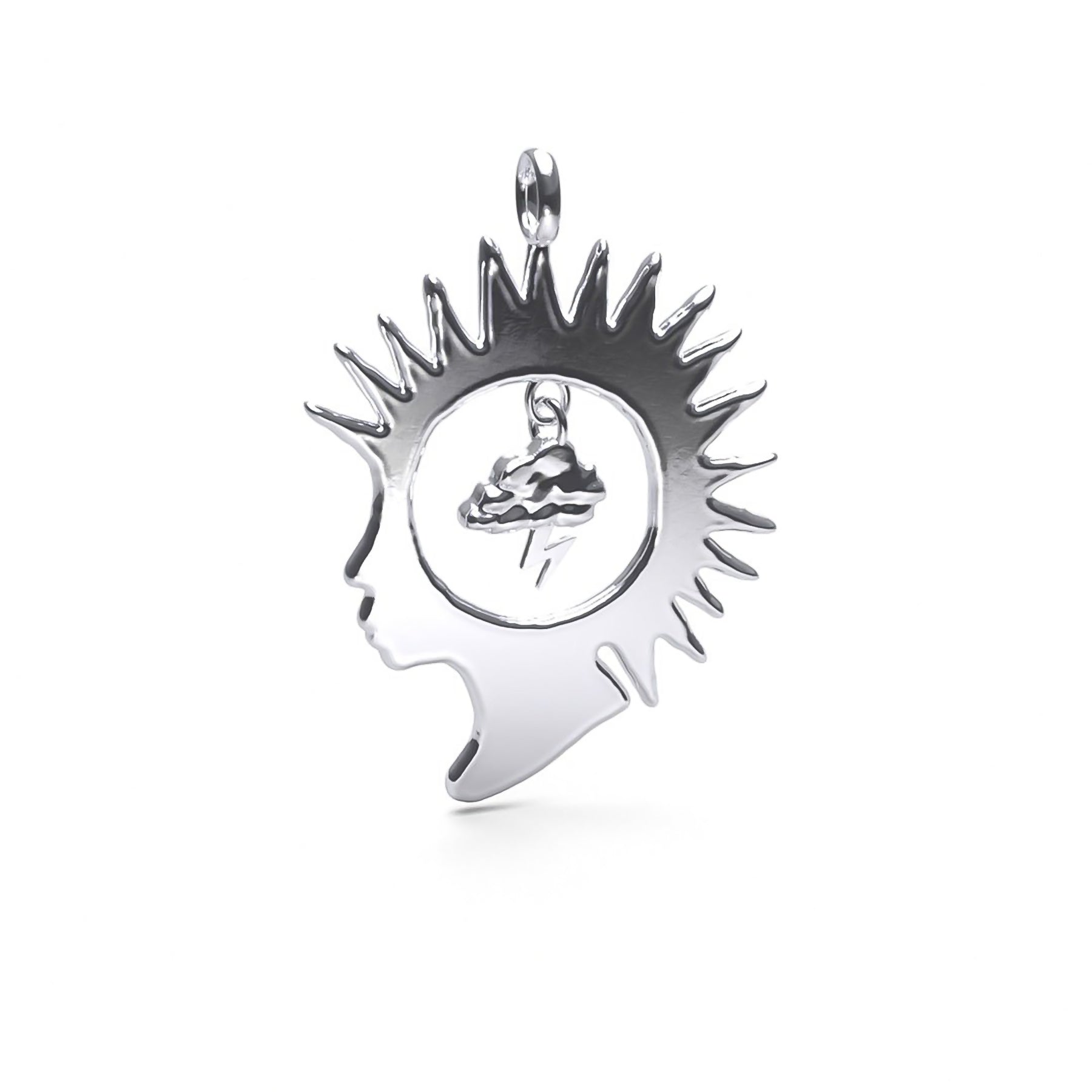 minimalist chain anklet gold HEAD IN THE CLOUDS PENDANT
