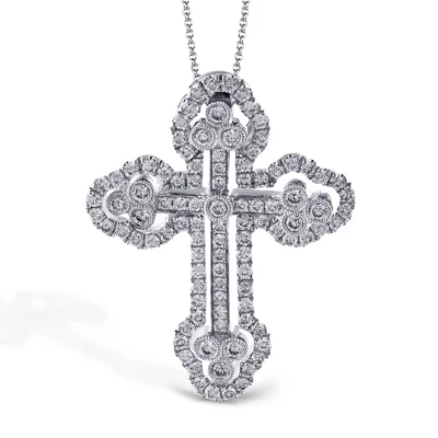 small diamond cross pendant Cross Pendant in 18k Gold with Diamonds