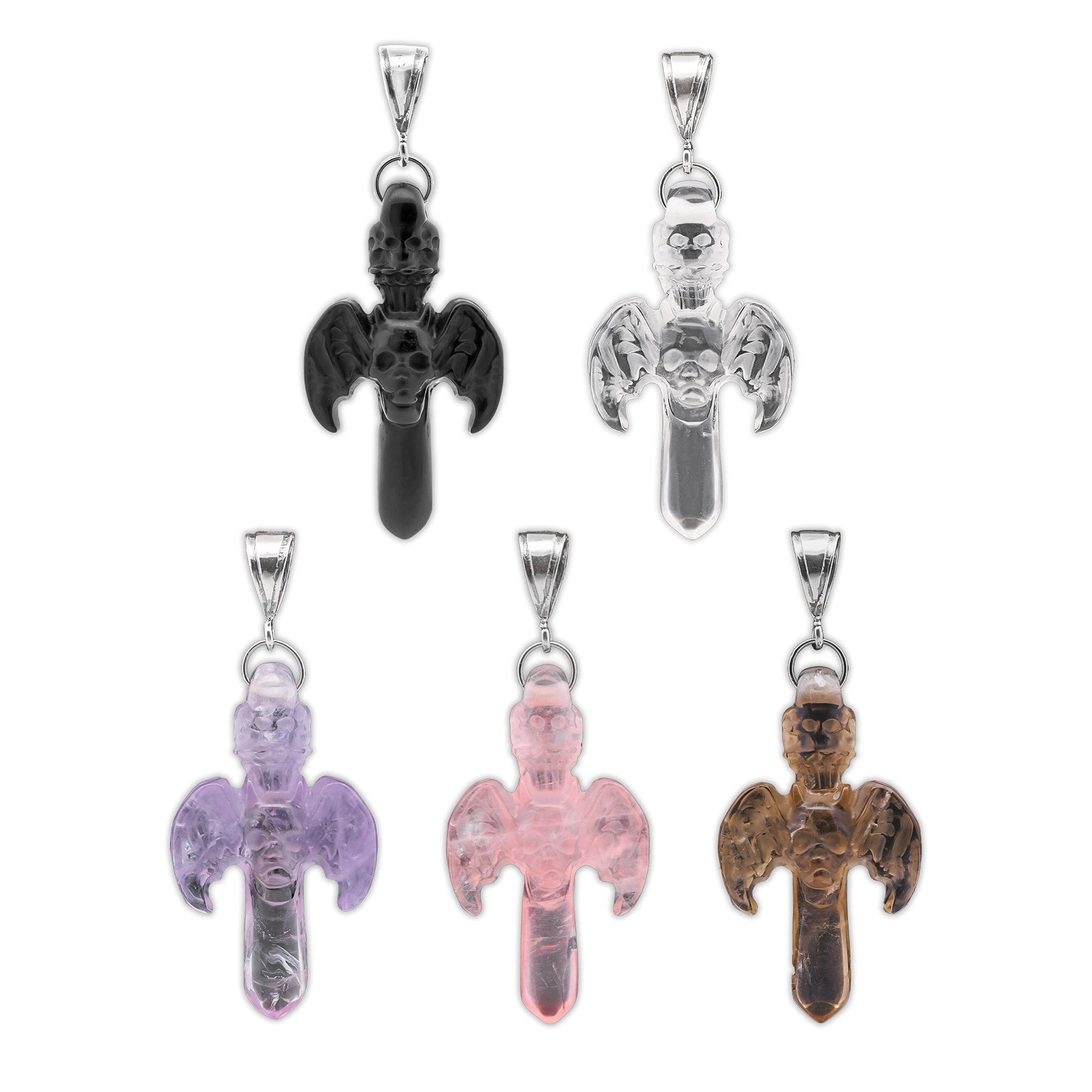 unique gemstone cocktail ring DAISY SWORD CRYSTAL PENDANT
