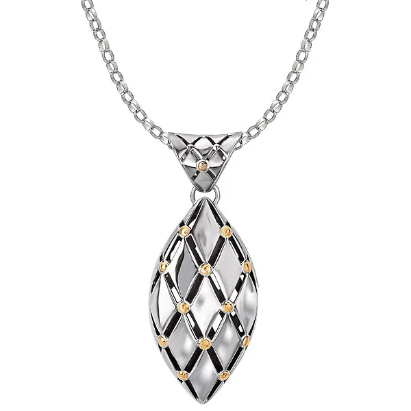 dainty gemstone drop earrings Ladies Fashion Two-Tone Pendant
