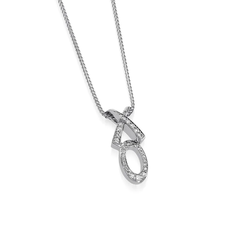 Paris X/O Pave Pendant Necklace