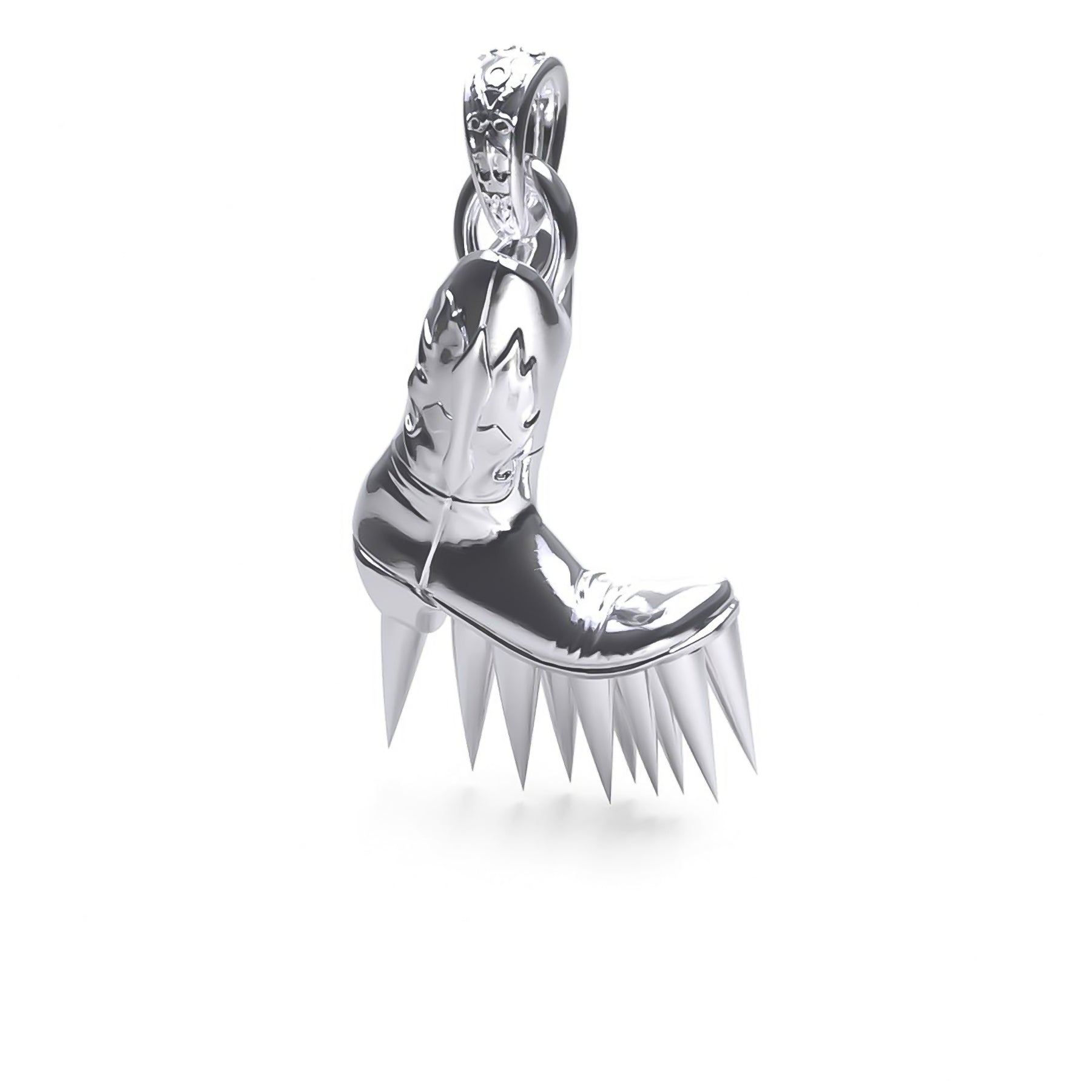 handcrafted crystal quartz ring SPIKE BOOT PENDANT