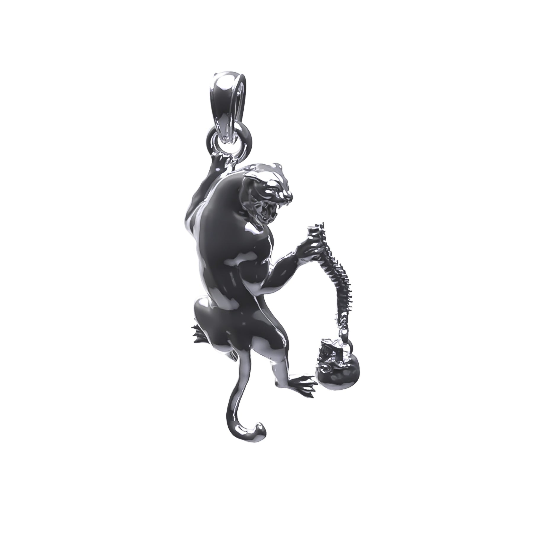 dainty gold chain ring PANTHER PENDANT