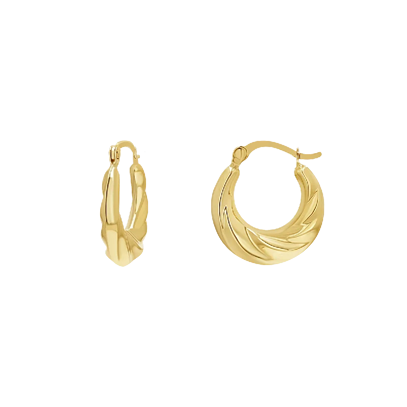 Petit Croissant Hoop Earrings