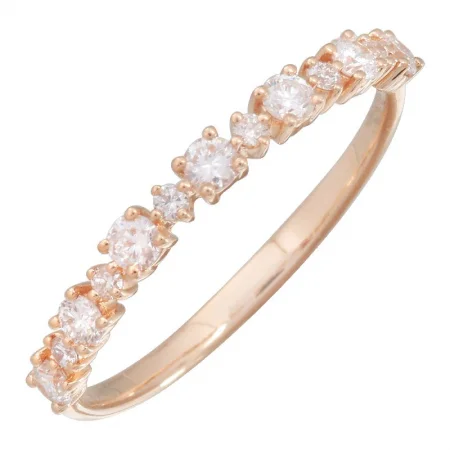 14K Rose Gold Diamond Stacking Ring