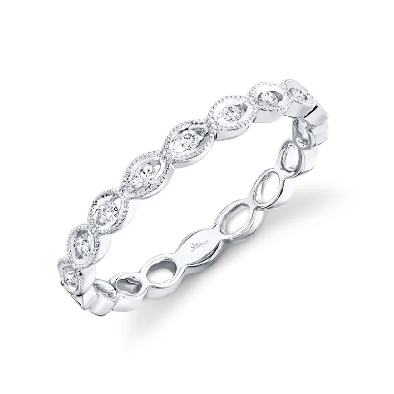 14K White Gold Stackable Diamond Ring