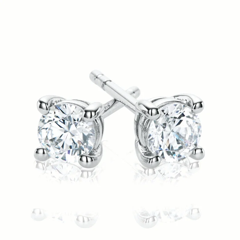 adjustable minimalist wave bracelet HUSH 9ct White Gold 0.50 ctw of Diamond Simulants Stud Earrings