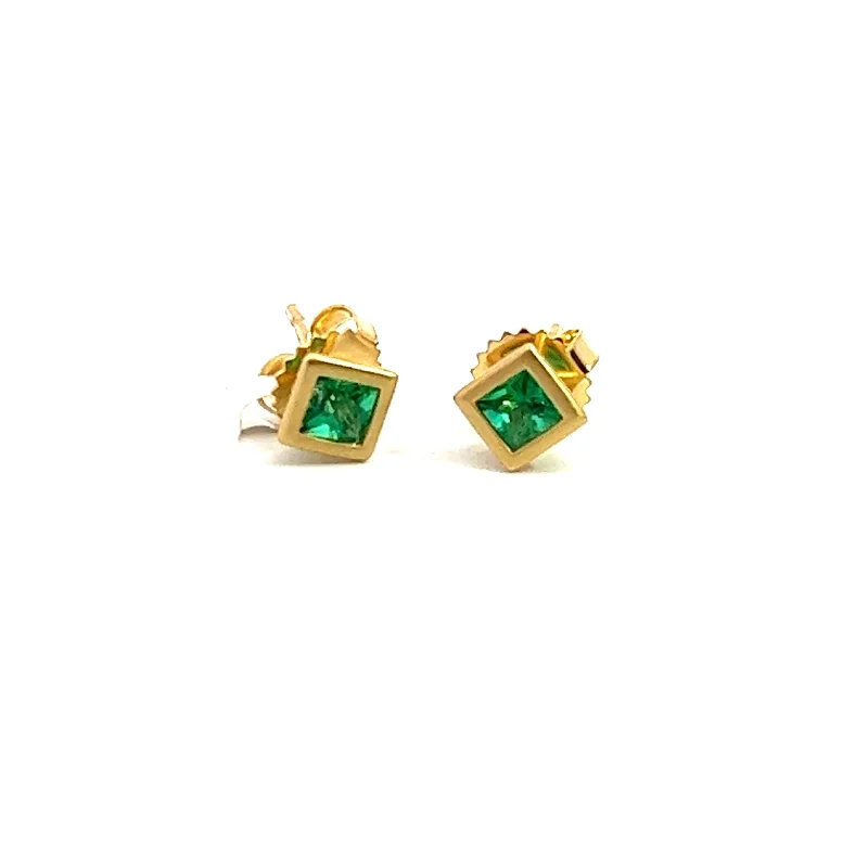 Kimberly Collins Square Emerald Studs