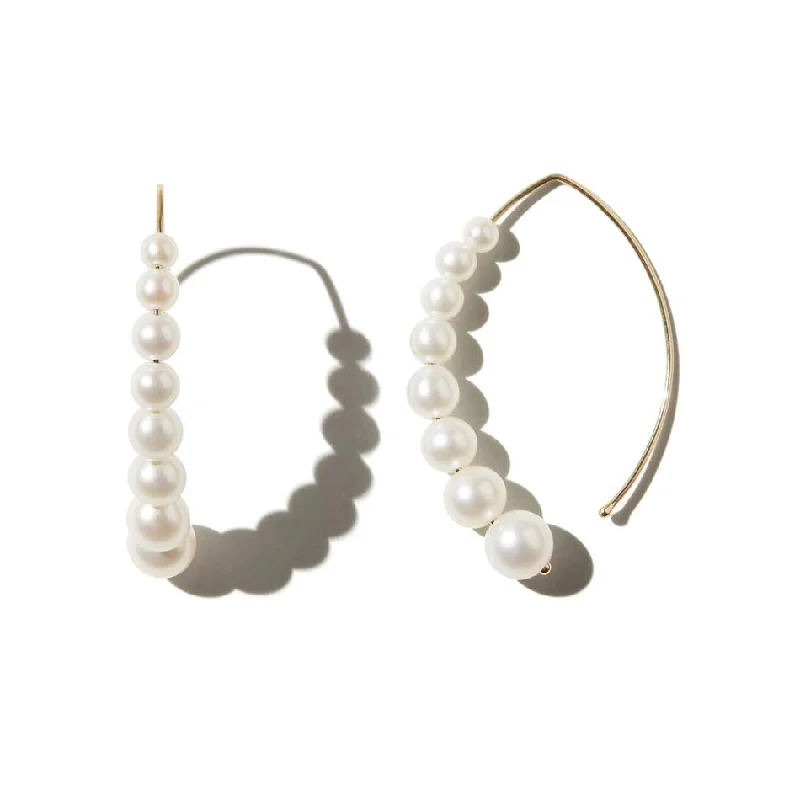 Mizuki Graduated Open Marquis Hoop Earrings