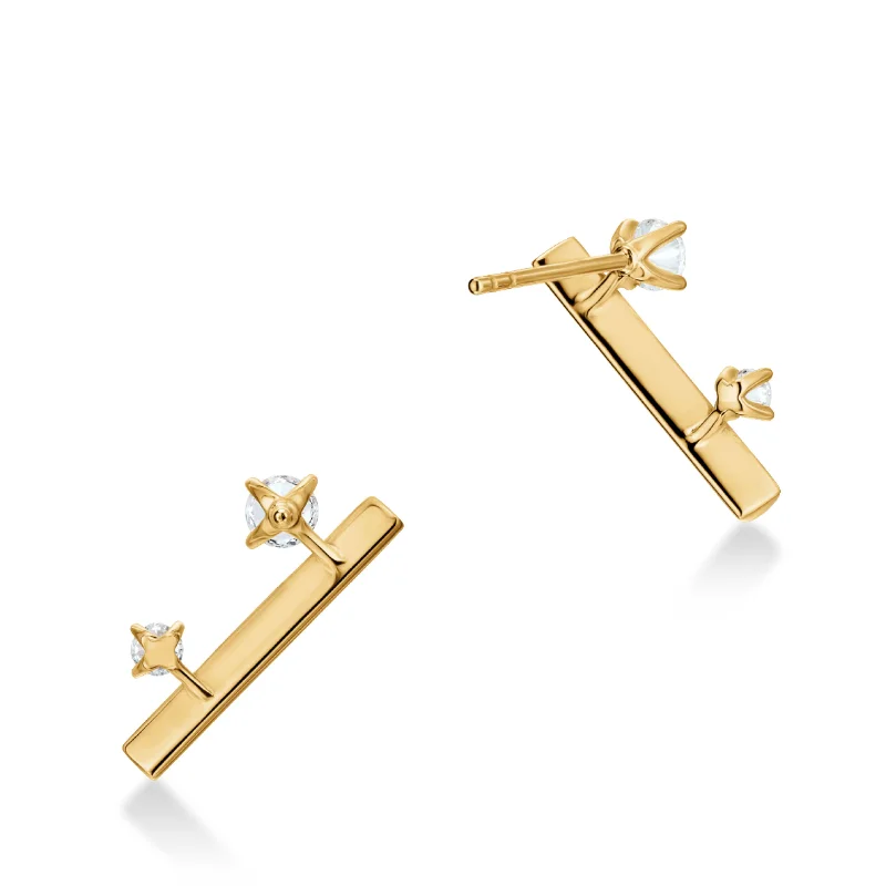 Hearts on Fire Barre Floating Diamond Climber Earrings