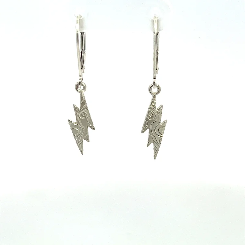 Chasing Jo Lightning Bolt Earrings - Sterling Silver