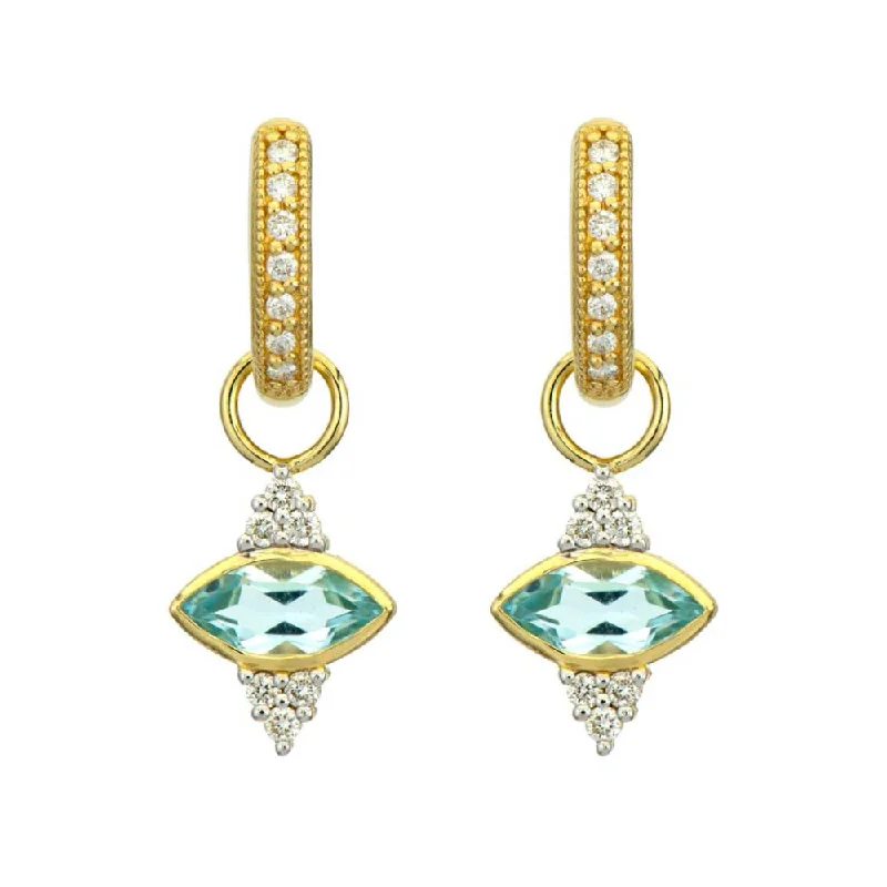 Jude Frances Provence Blue Topaz and Diamond Earring Charms