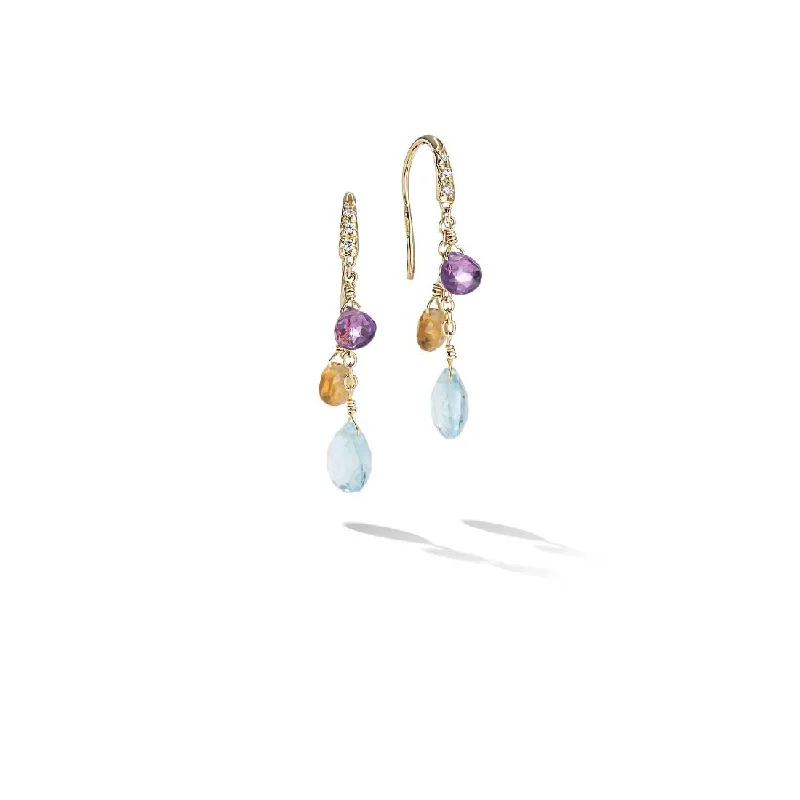 Marco Bicego Gold and Topaz Drop Earrings