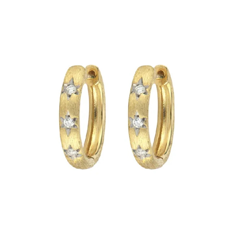 Jude Frances Ruth Diamond Star Hoop Earrings