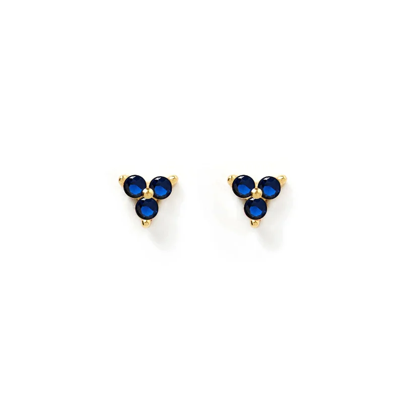 Cassia Stud Earrings - Sapphire