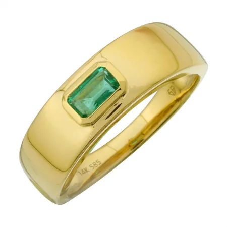 14k Yellow Gold Emerald Ring