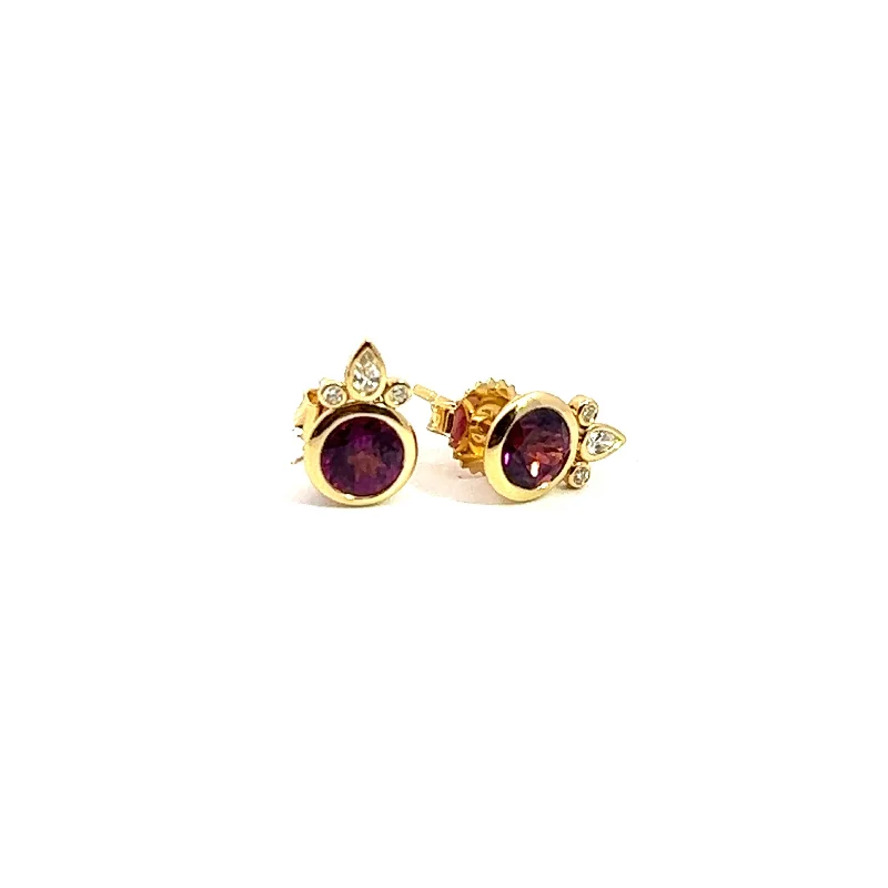 Kimberly Collins Purple Garnet Earrings