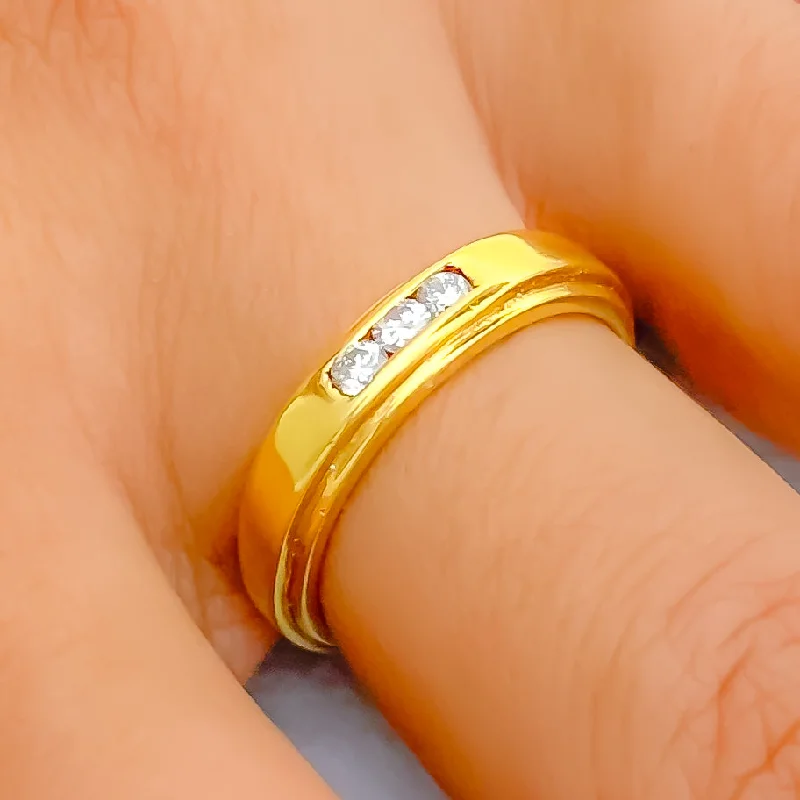 Elegant Timeless Diamond + 18k Gold Ring