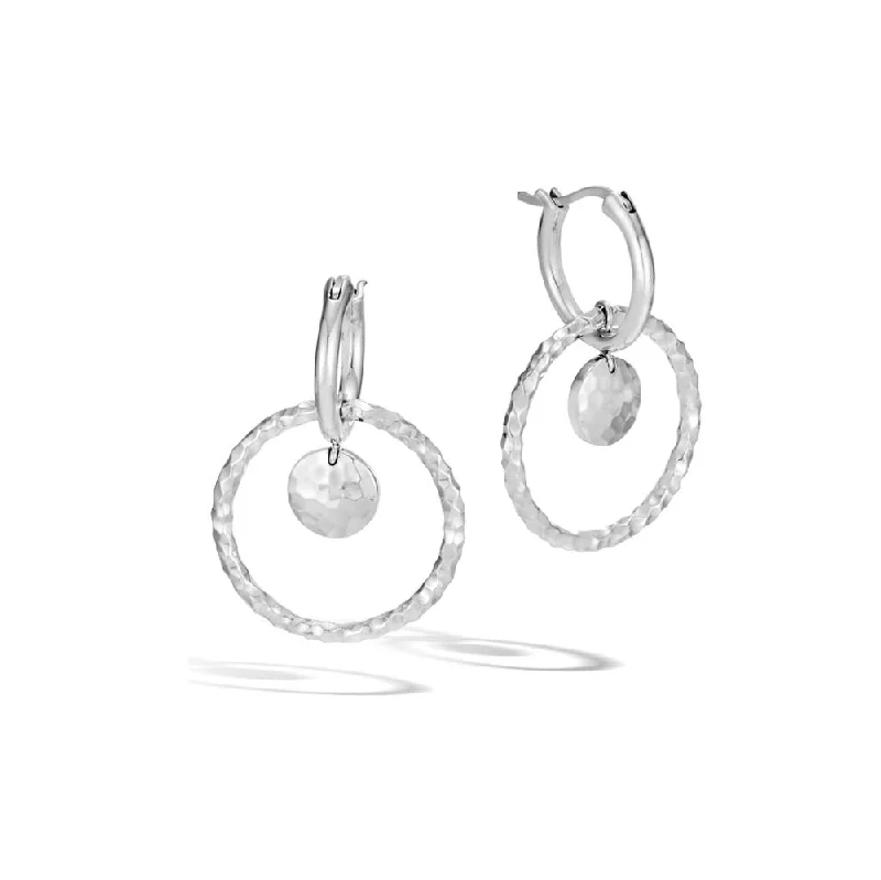 John Hardy Dot Hammered Interlink Drop Earrings