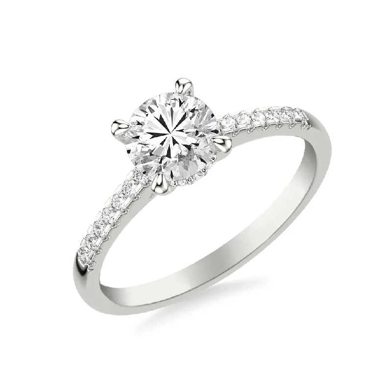 Hidden Halo Engagement Ring