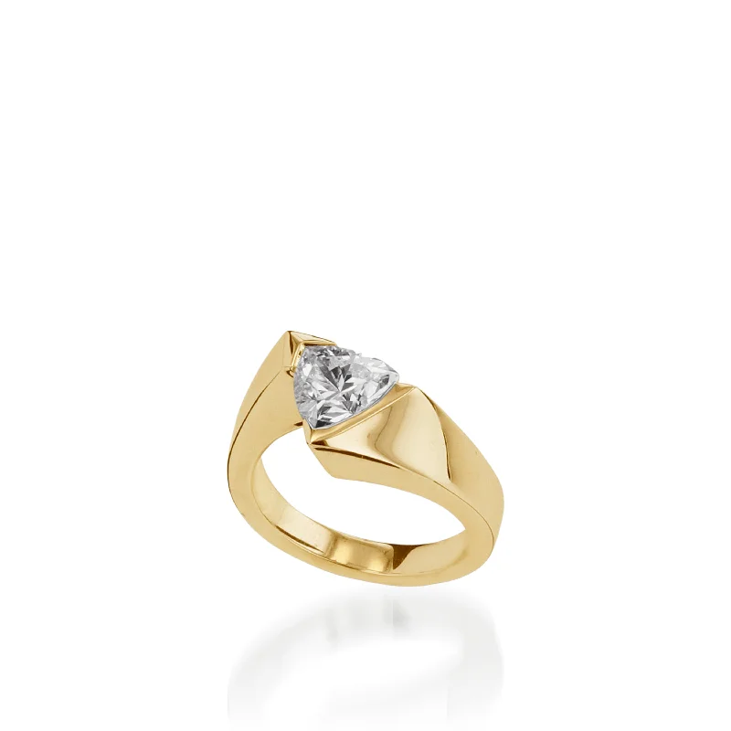 Optica Yellow Gold Engagement Ring