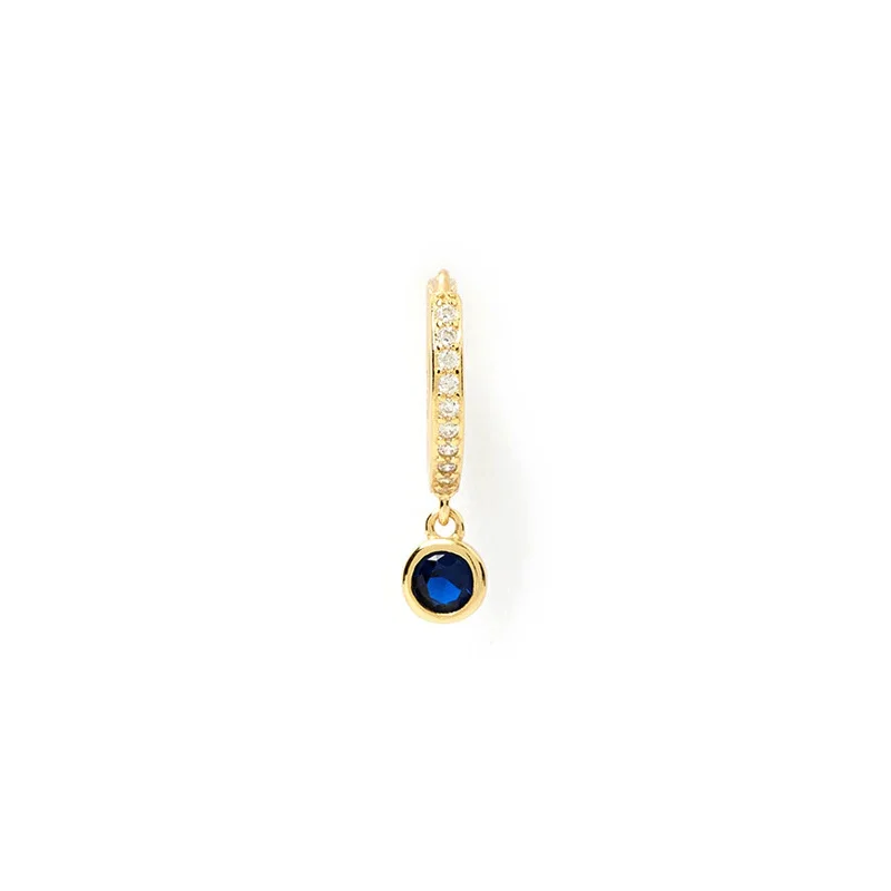 Rhodes Single Stacker Earring - Sapphire