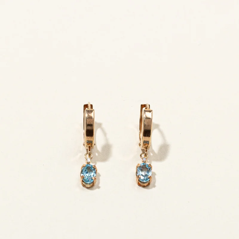 real opal ring for women Topaz & Diamond Hanging Earrings | 1.00ctw | 0.01ctw |