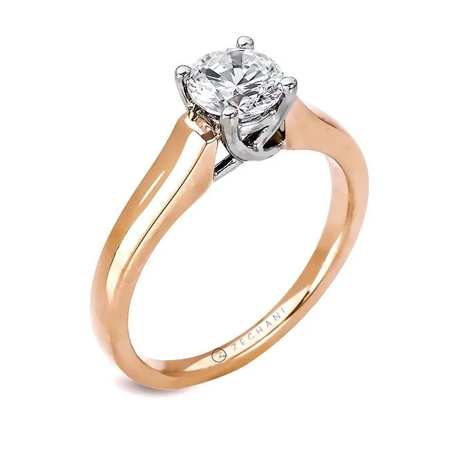 ZEGHANI MODERN SOLITAIRE ENGAGEMENT RING SETTING