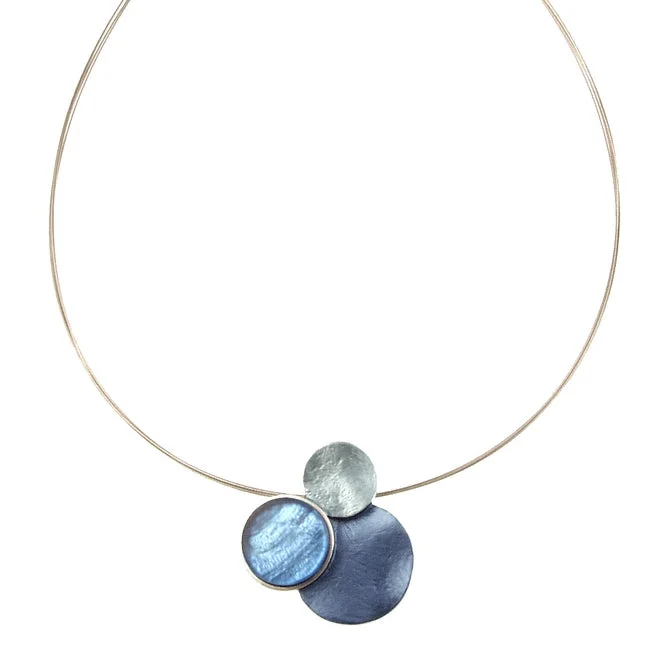 Light Blue Triple Circle Necklace