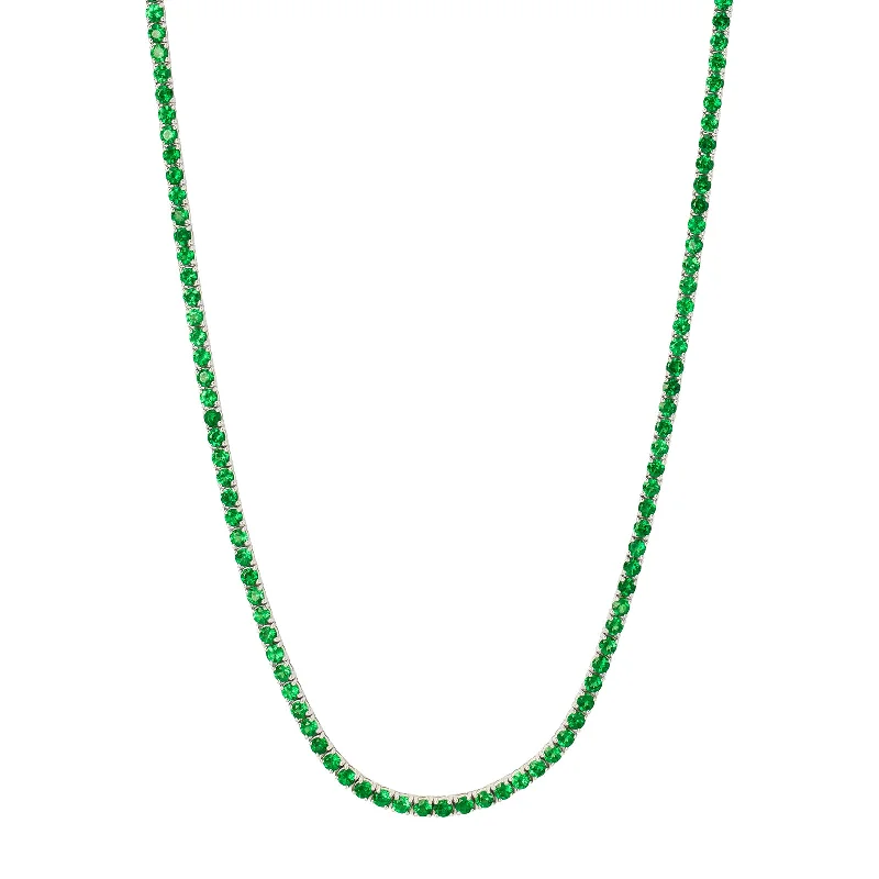 Line Necklace - Tsavorite