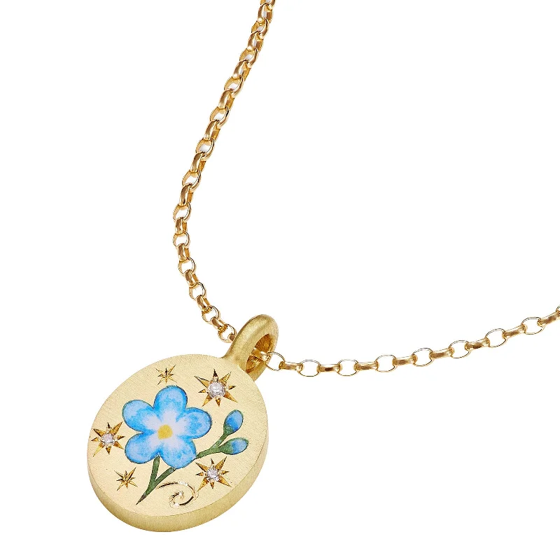 Forget Me Not Pendant Necklace