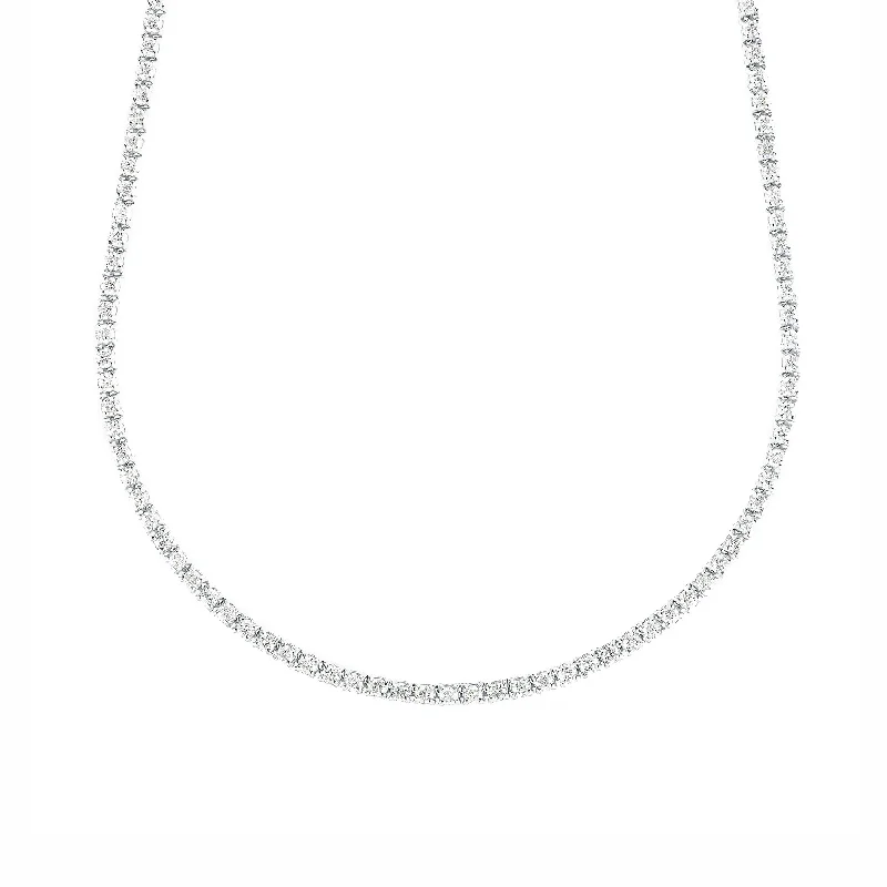 Tennis Necklace - White Gold