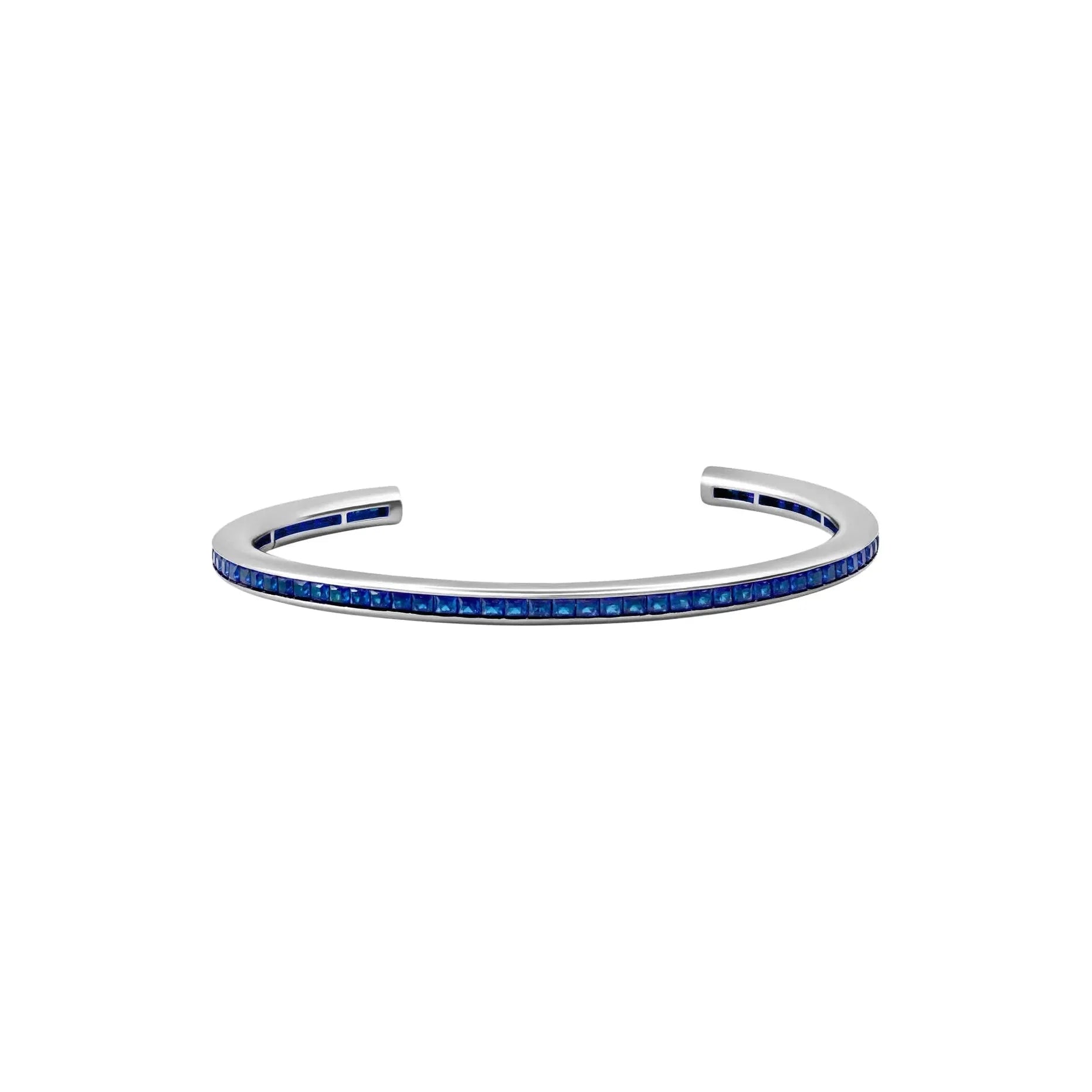 CRISLU Princess Cut Cuff Sapphire Zirconia Bracelet