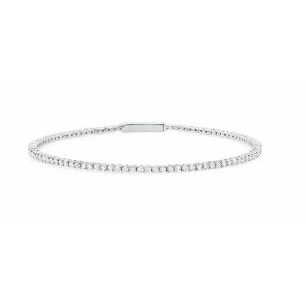 CRISLU Flex Tennis Bracelet Finished in Pure Platinum