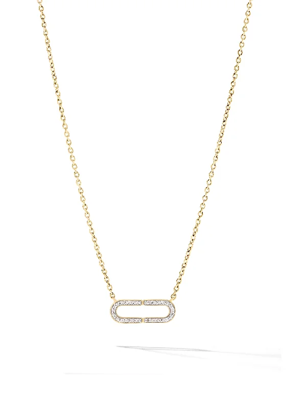 Diamond Hairpin Link Necklace