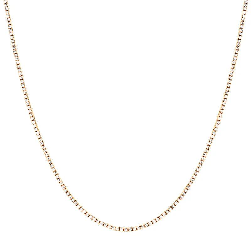 Grace Diamond Tennis Necklace - Yellow Gold