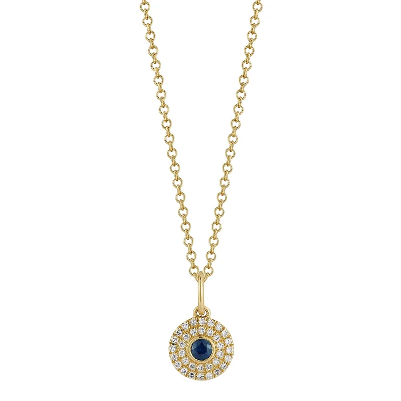 genuine ruby ring women Round Sapphire Gem Necklace