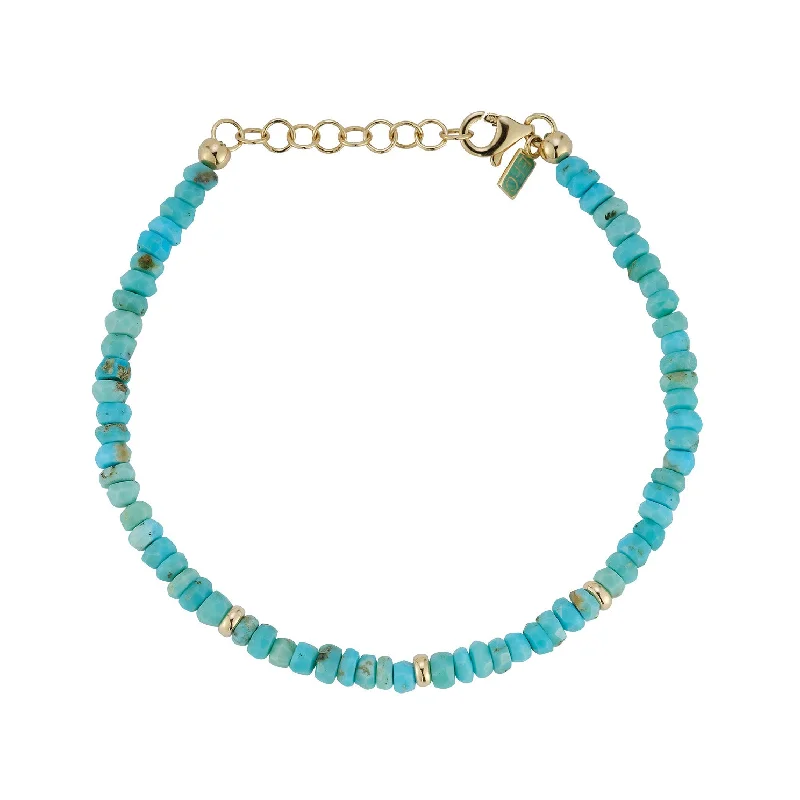 Turquoise Birthstone Bead Bracelet