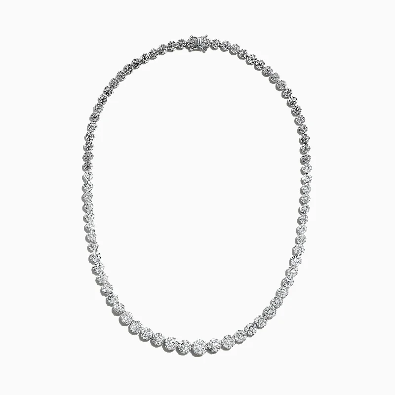 Bouquet 14K White Gold Diamond Necklace, 4.86 TCW