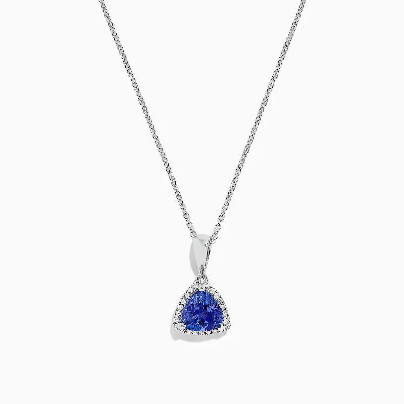 handcrafted beaded bracelet boho Nahla Siri 14K Gold Tanzanite and Diamond Pendant, 1.82 TCW