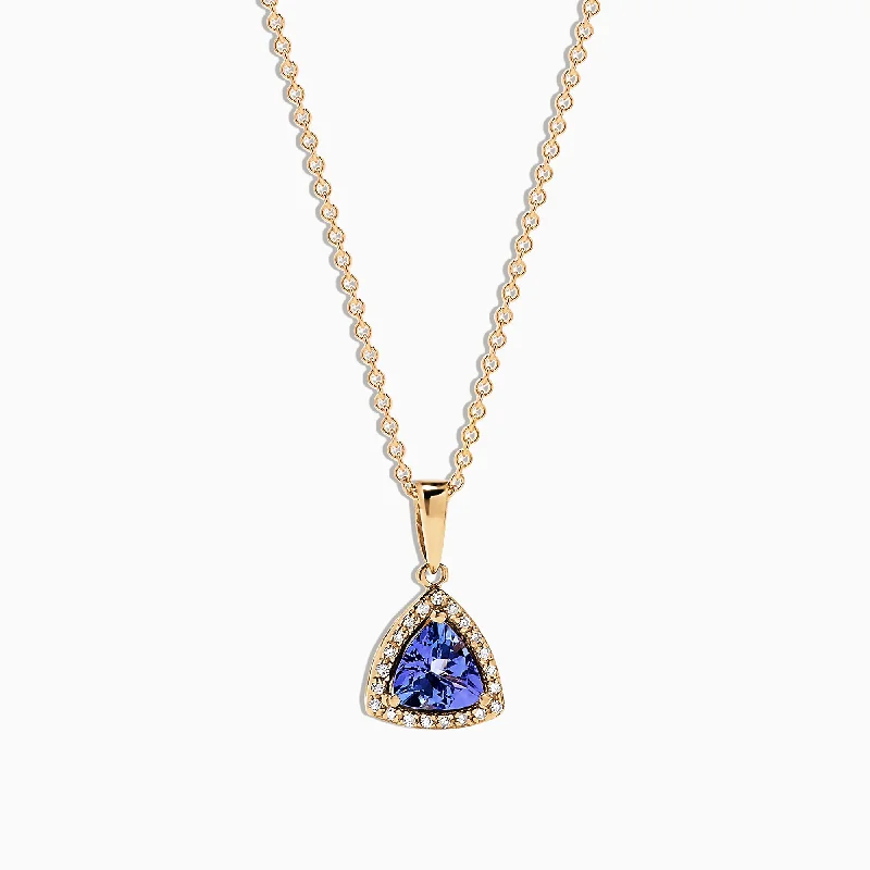 Nahla Siri 14K Yellow Gold Tanzanite & Diamond Pendant, 0.72 TCW