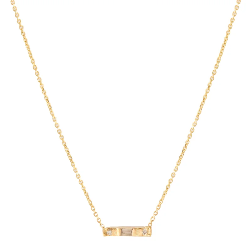 Gravity Necklace - Champagne Baguette