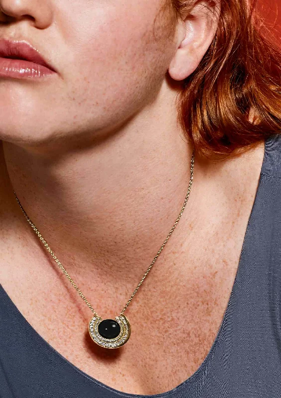 The Iced Onyx Edge Pendant