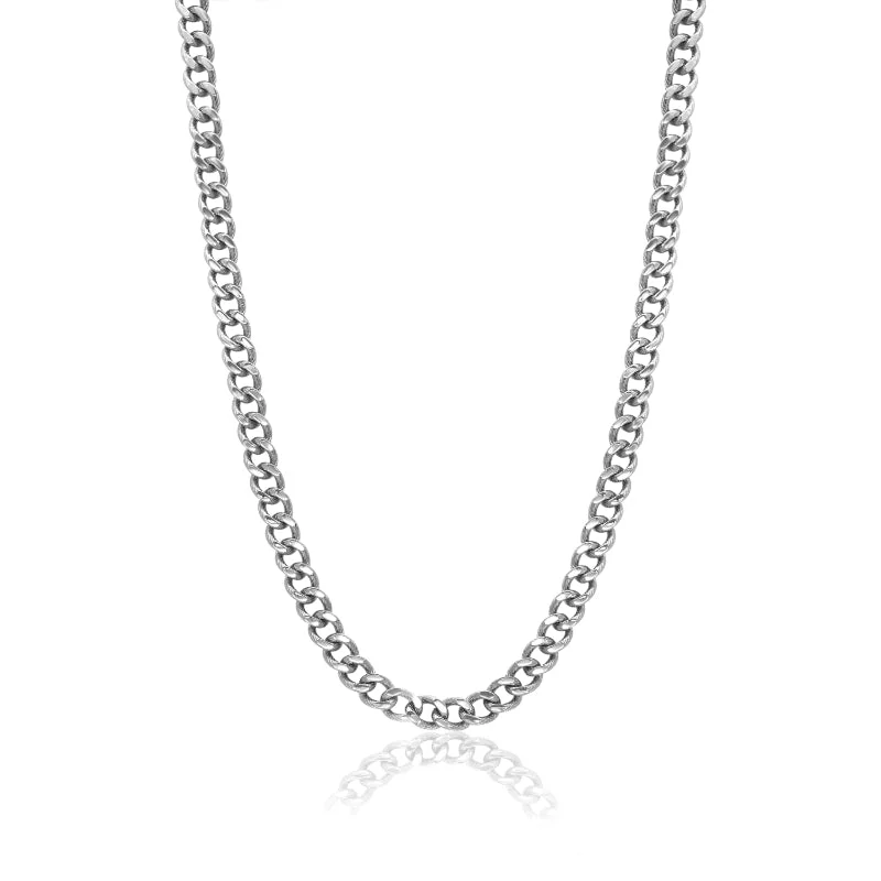 heart pendant necklace gold Italgem Steel S.Steel Curb-Link Diamond-Cut 24'' Necklace