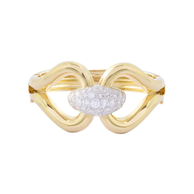 Diamond Love Knot Cuff